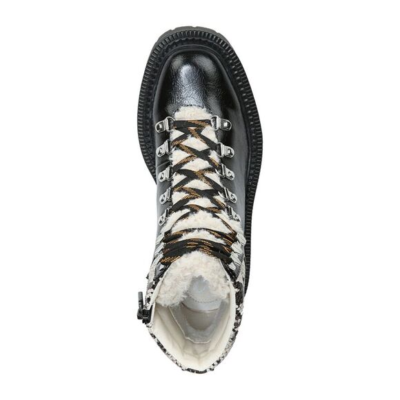 NWT SAM EDELMAN Womens Black 1" Platform Zip Trim Flora Hiking Boots 6.5 M - Picture 3 of 5